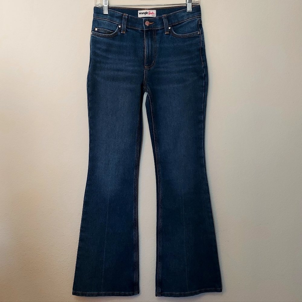 Wrangler X Barbie Girls Size 16 Slim Flare Jeans - Picture 2 of 7